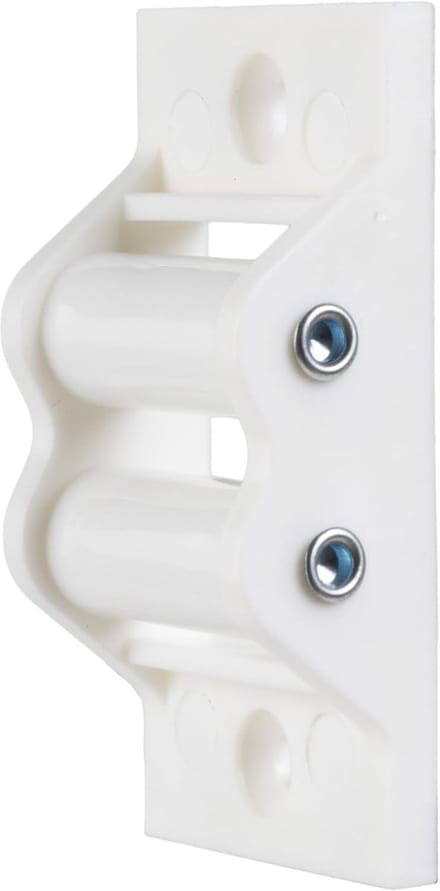 Riemgeleiders Rolluiken - PVC Wielen - Rolluik Reparatie - Set van Twee - 22mm Band - Wit