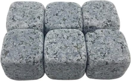 Whisky Stenen - Whiskey Stones - Grijs - In Geschenkzakje (6st)