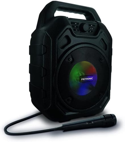 Draagbare Bluetooth-luidspreker met LED-lamp, 45 W, USB, micro-SD, AUX, microfooningang en FM-radio