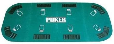 HOT Games pokertafel groot - inklapbaar poker tafelblad 180x90cm.