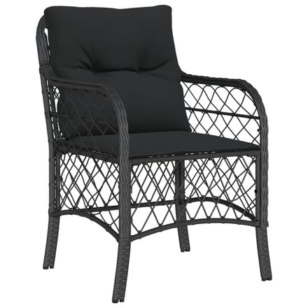 vidaXL - 9-delige - Tuinset - poly - rattan - zwart