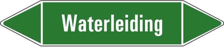 Waterleiding leidingmarkering op vel 75 x 17 mm - 8 per vel