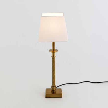 Holländer Tafellamp PALMARIA, goud/wit, hoogte 52 cm, metaal, E14