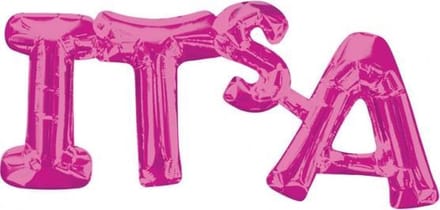 "IT'S A" Roze Folie Ballon, 50 x 22cm