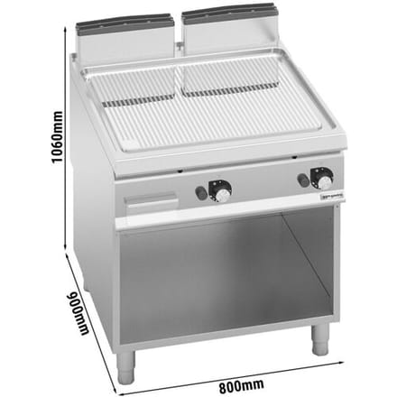 GGM Gastro Gas Bratplatte - 14 kW - Gerillt