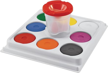 Verfbeker en palet - Verfset - Creatief bezig zijn - All-in-one set - 10 ounces - Wit
