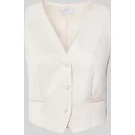Bodywarmer van satijn met v-hals