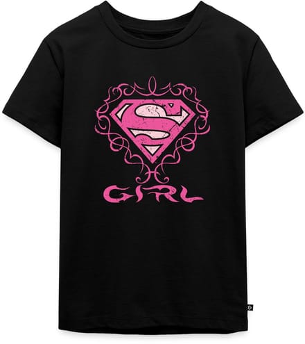 Superman Super Girl S Schild Premium T Shirt Kinderen
