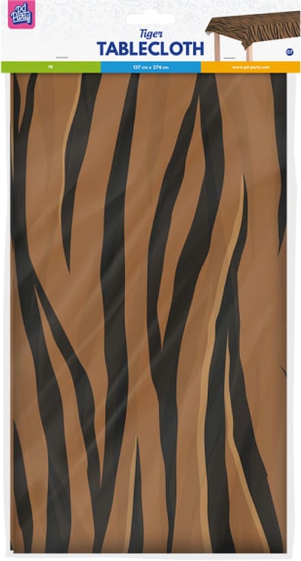 Plastic tafelkleed 137x274cm - tijger