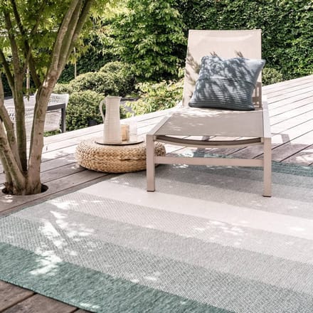 Buiten vloerkleed Boa - Groen/Wit - dubbelzijdig - EVA Interior - 240 x 340 cm - (XL)