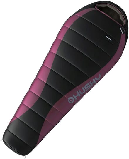 Husky mummyslaapzak Drape voor dames -20°C 200 x 80 cm - Zwart/Paars