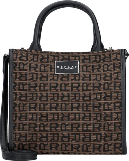 REPLAY Handtas Schoudertas Handbag Logo Bruine