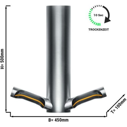 Dyson AIRBLADE 9kJ - Handdroger met sensor & HEPA filter - Geborsteld RVS Zilver