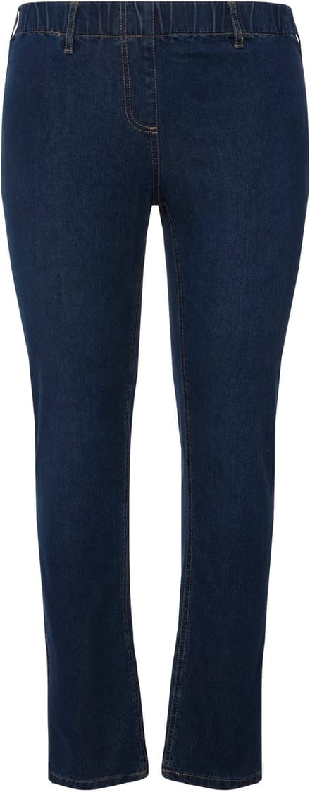 Ulla Popken - Dames - Denim jegging SIENNA - Blauw denim - Maat 29