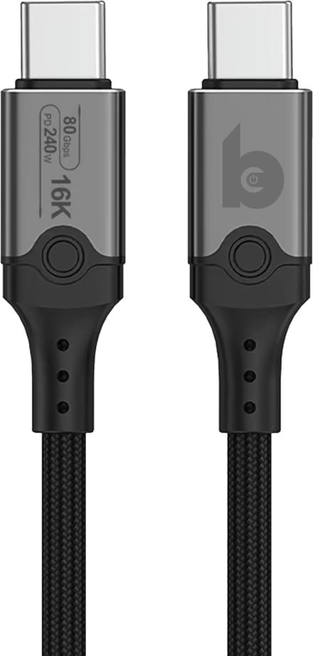 Banky Thunderbolt 5 Kabel - 240W Snelladen - 80Gbps - 16K - 1 meter - USB C - MacBook & SSD