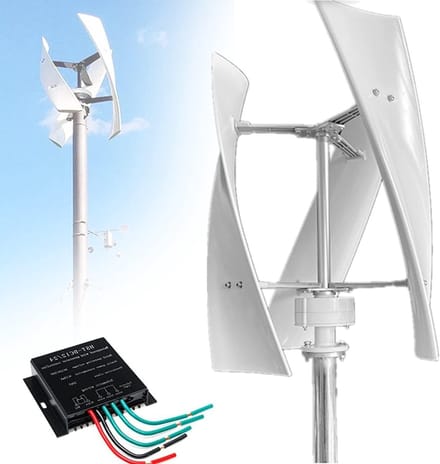 Verticale Windturbine - Windmolen Generator - Energie Opwekken - Kernloze PMG - 90x62cm Groot