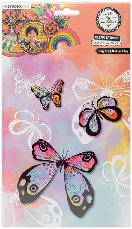 Clear stamps ABM 25 collection - Layered butterflies nr. 779