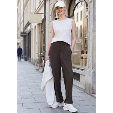 Culottes met Wide Legs en paperbag tailleband