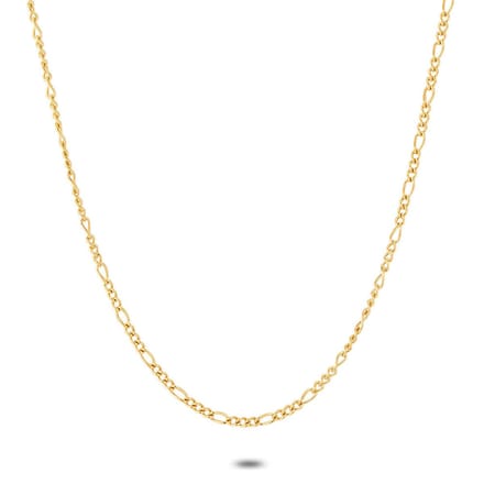 Twice As Nice Halsketting in edelstaal, figaro 2 mm 70cm