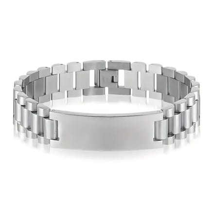 Mpariz - Dames en Herenarmband - Titanium - RVS - Zilver