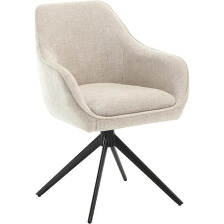 Livingfurn eetkamerstoel thomas toffee - stof set van 2