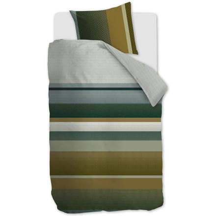 Beddinghouse Rhys dekbedovertrek - Eenpersoons - 140x200/220 cm - Groen