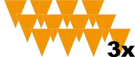 3 Stuks - Folat - Vlaggenlijn Oranje (3 x 10 meter)