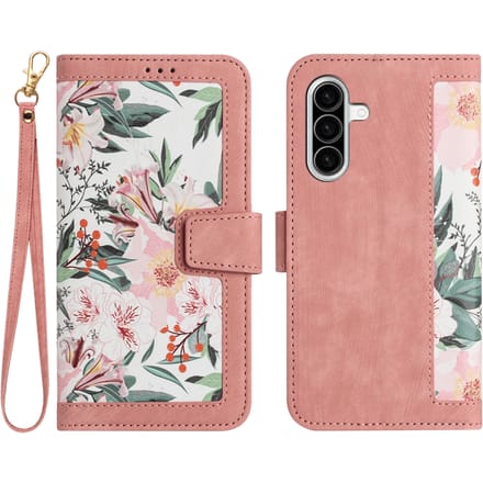 Mocaa Samsung Galaxy A37 Floral Series Bookcase Roze