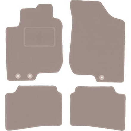 Beige veloursmatten voor: Hyundai i30 I hatchback, stationwagen, CW (2007-2012)