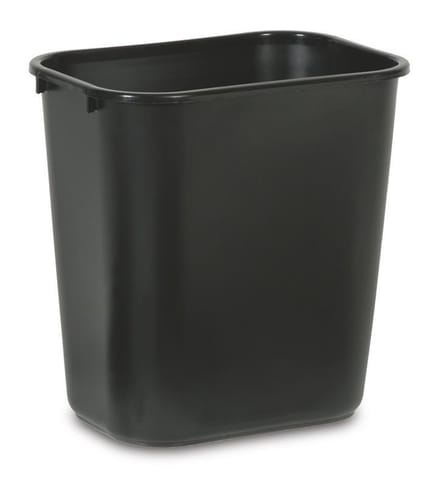 Rubbermaid kunststof papierbak 26,6 liter zwart