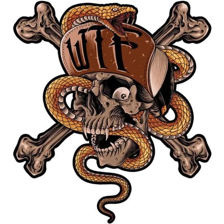 Motorfiets stickers Lethal Threat Mini Wtf Snake Skull