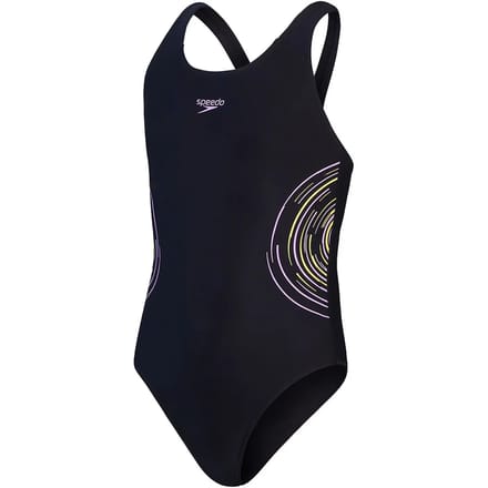 Speedo Placement Muscleback Zwart/Paars Sportbadpak - Maat 128