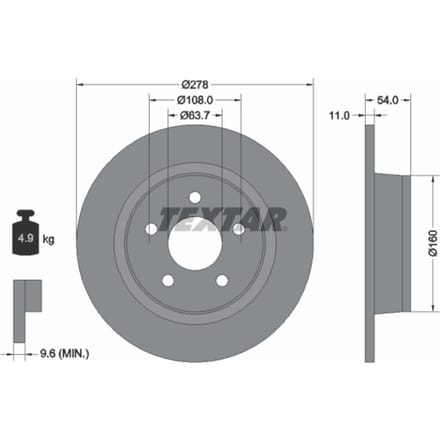 Remschijf TEXTAR 92124900