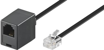 Pro Modular telephone extension cable - Zwart - 6m