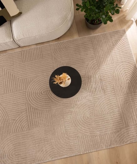 Scandinavisch vloerkleed - Contour Bend beige 300x400