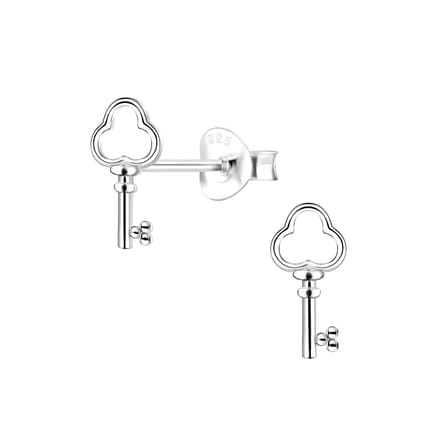 Joy|S - Zilveren sleutel oorbellen - 5 x 10 mm