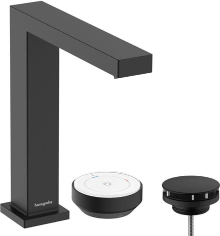 hansgrohe Tecturis E - Wastafelkraan - 2-gats - CoolStart energiebesparend - Met waste - 150mm maat - Mat Zwart