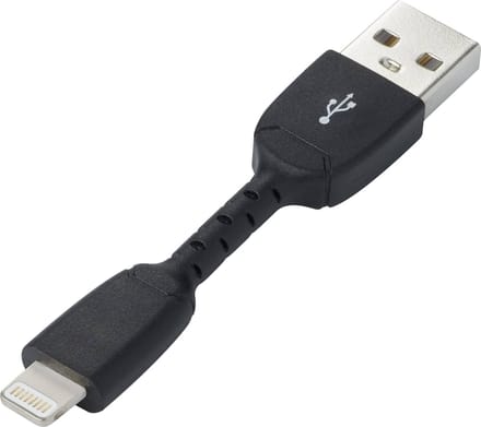 Renkforce RF4260168 USB-kabel USB 2.0 USB-A stekker, Apple Lightning stekker 0.05 m Zwart