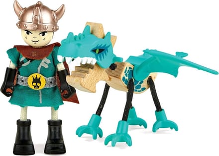 Hape Speelset Drakenrijder Groen 2-delig 17 Cm