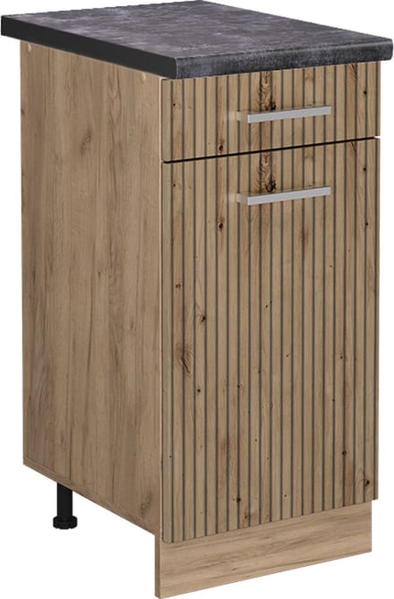 Vicco R-Line Keukenonderkast – 40 cm, WB Antraciet Artisanaal eiken