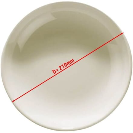 GGM Gastro (24 Stück) TEOS - Teller - tief - Ø 210mm - Creme Crème