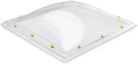 Skylux acrylaat lichtkoepel 3-wandig - helder 1000 x 1000 mm