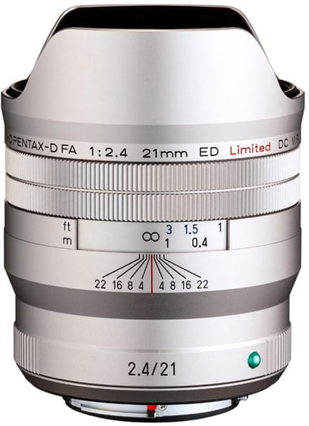 Pentax 21mm F2.4 ED HD D-FA Limited DC WR Zilver K-Mount