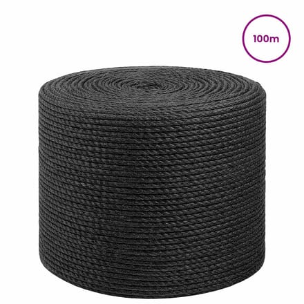 vidaXL - Jutetouw - 2 - st - 20 - mm - 100 - m - Zwart - 100% - Tossa - jute