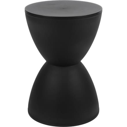 Moderne Zandloper Vormige Kruk Ronde Bijzettafel Kruk voor Schoenen Wisselen Thuisgebruik 43x30cm Zwart zwart