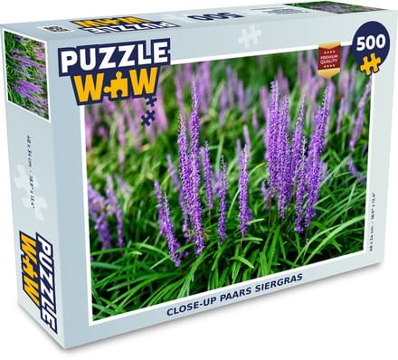 Puzzel Close-up paars siergras - Legpuzzel - Puzzel 500 stukjes