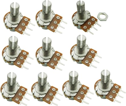 10 Stuks 1K Ohm Rotary Potentiometer met Lineaire Taper en 15mm Basis