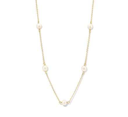 Geelgouden Collier parel 0 4023707