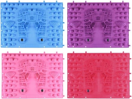 Voetmassage Mat - Stimulator Pads - Ontspanning Thuis - Oneffen Massageoppervlak - 39 x 39 cm - Blauw