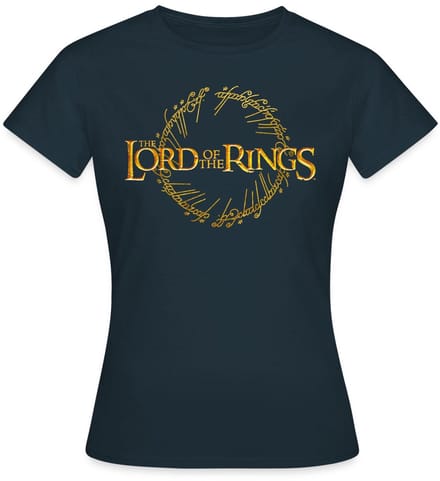 The Lord Of The Rings Logo En Ring Inscriptie T-Shirt Dames